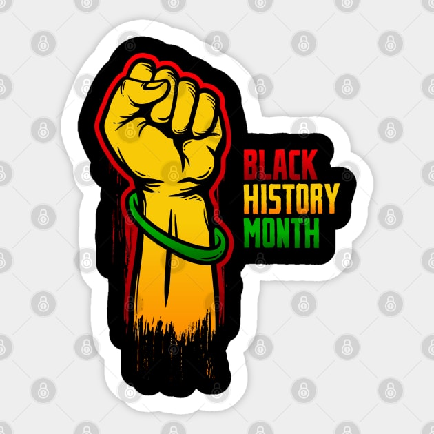 black history month fist colorful Sticker by irvanelist